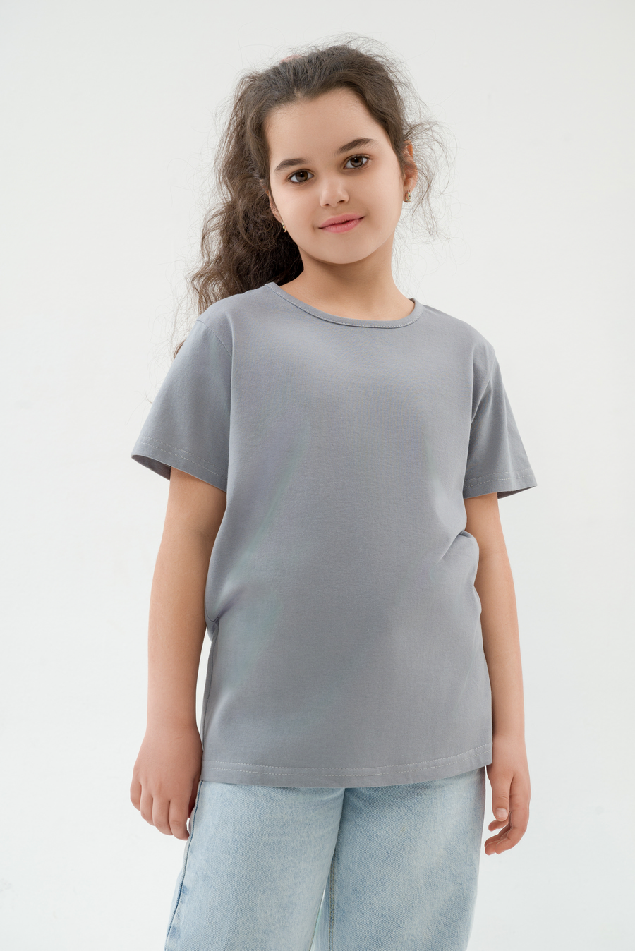 Футболка подростковая из кулирки серая