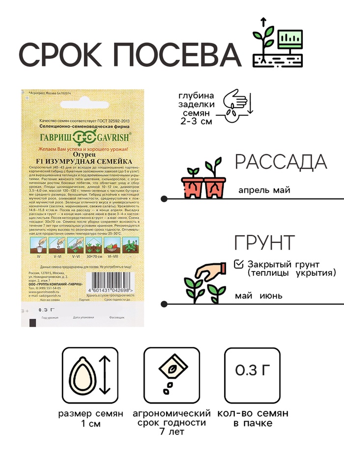Семена Огурец