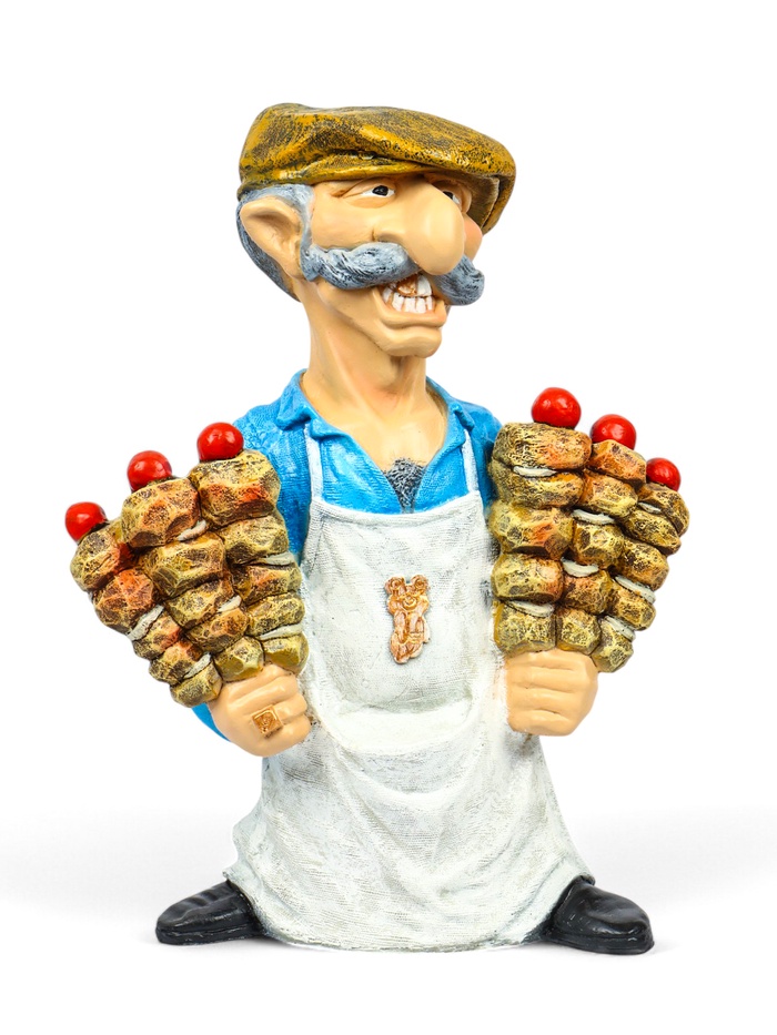 Садовая фигура из полистоуна «Шашлычник», 60×29×40 см