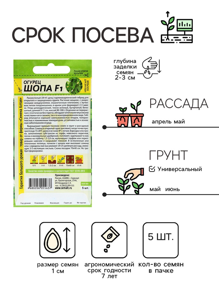 Семена Огурец
