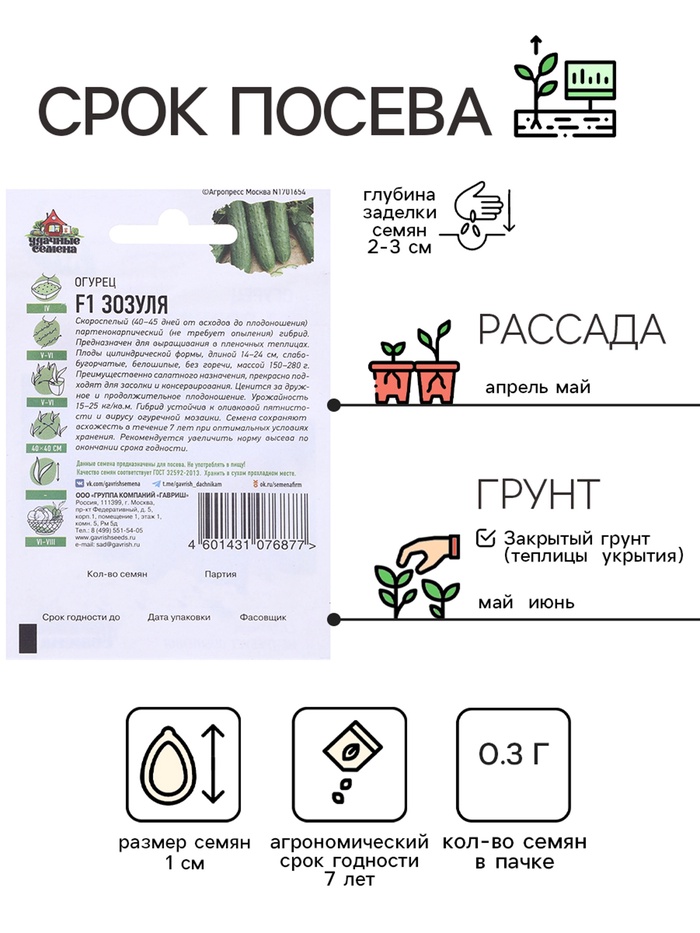 Семена Огурец