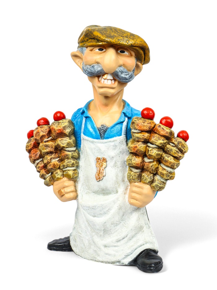 Садовая фигура из полистоуна «Шашлычник», 60×29×40 см