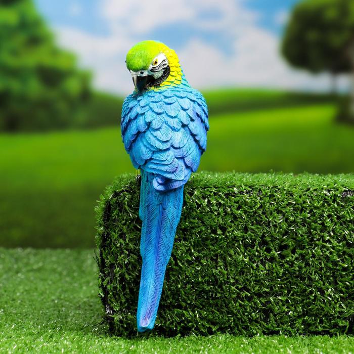 Подвесной декор из полистоуна «Синий ара», 9×6×20 см