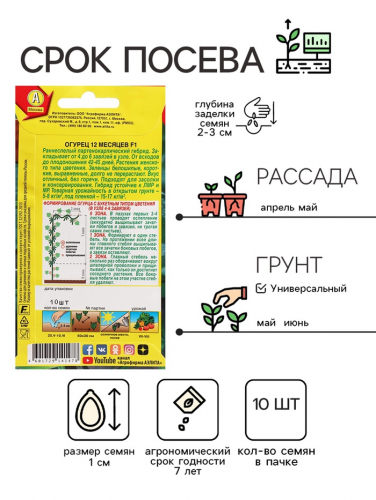 Семена огурца 