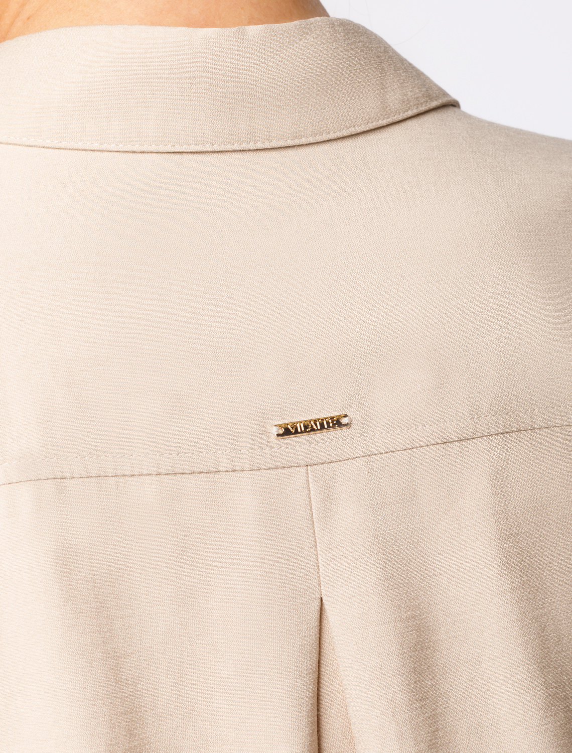 Блузка из плотного лиоцелла D29.267 светло-бежевый