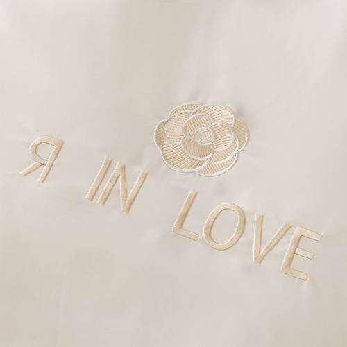 Комплект постельного белья Сатин-Шелк Я IN LOVE на резинке LVR004