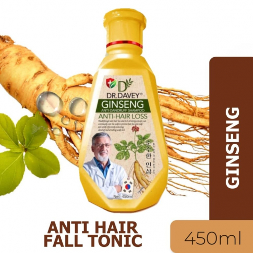 DR.DAVEY   Шампунь GINSENG Anti-Hair Loss Против перхоти и выпадения волос ЖЕНЬШЕНЬ  450мл  (DV-6488)