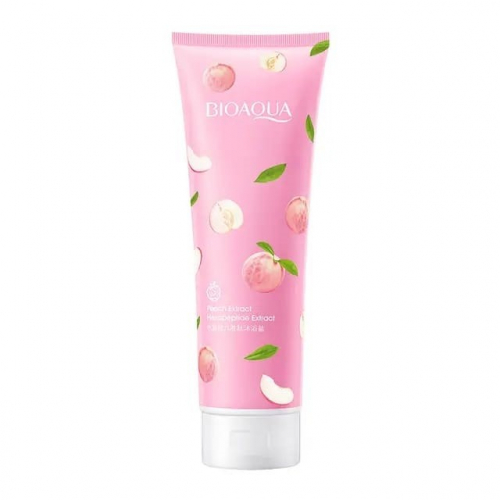 BIOAQUA  Соль - Скраб для Тела и Ванны PEACH & HEXAPEPTIDE Очищающая ПЕРСИК и ГЕКСАПЕПТИДЫ  250г  (BQY-88959)