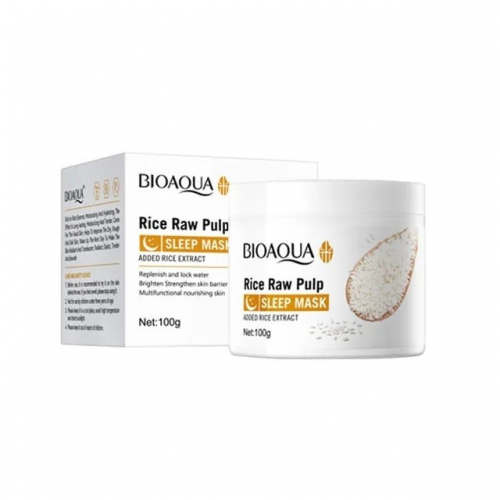 BIOAQUA  Маска для лица Ночная RICE RAW PULP с экстрактом РИСА  100г  (BQY51889)