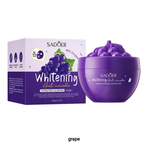 SADOER  Маска для лица Ночная Whitening GRAPES от морщин ВИНОГРАД  120г  (SD-17581)