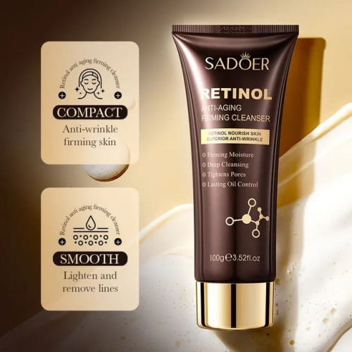 SADOER  Пенка для умывания RETINOL Антивозрастная с РЕТИНОЛОМ  100г  (SD-87044)