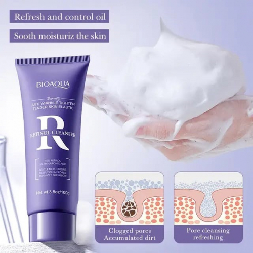 BIOAQUA  Пенка для умывания RETINOL Укрепляющая, Против Морщин РЕТИНОЛ  100г  (BQY-18762)