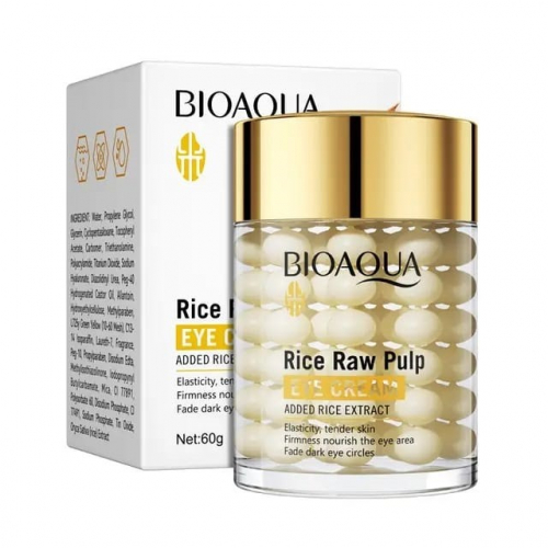BIOAQUA  Крем - Сыворотка для век RICE RAW PULP с экстрактом РИСА (шарики)  60г  (BQY-49123)