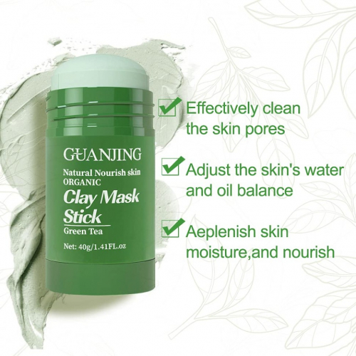 GUANJING  Маска для лица Стик CLAY MASK Глиняная Очищающая ЗЕЛЁНЫЙ ЧАЙ  40г  (GJ-7048)
