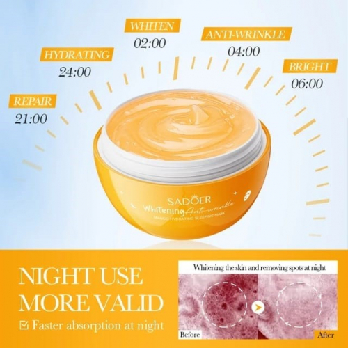 SADOER  Маска для лица Ночная Whitening MANGO от морщин МАНГО  120г  (SD-13101)