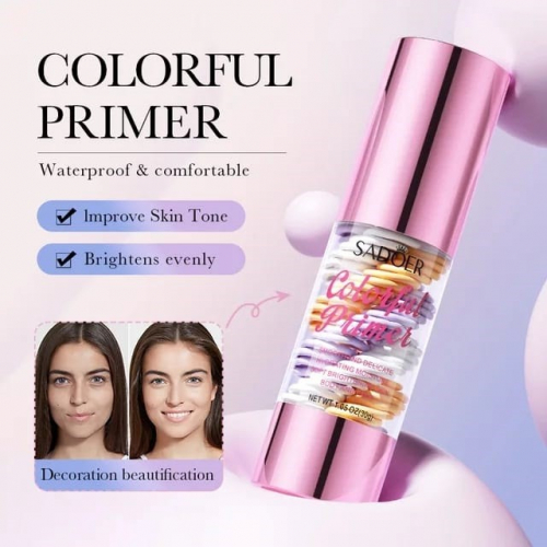 SADOER  Основа - Праймер для лица COLORFUL PRIMER Под макияж Трёхцветная  30г  (SD-45484)