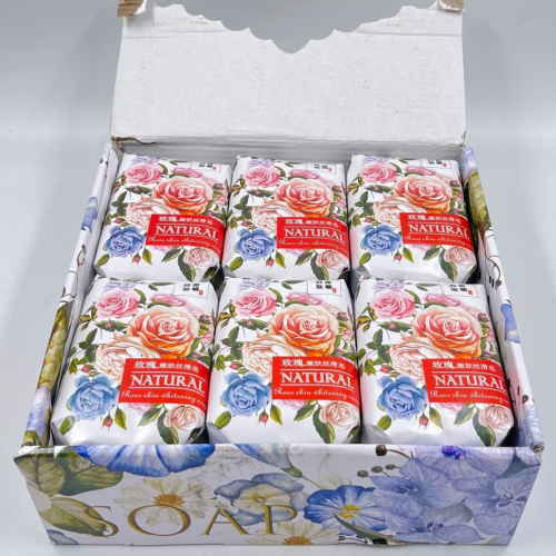 YLJ  Мыло для лица и тела Natural ROSE SKIN WHITENING  Парфюмированное РОЗА  200г  (ТВ-7885, ТВ-7959))