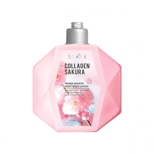 SADOER  Лосьон для тела COLLAGEN SAKURA Увлажняющий Смягчающий САКУРА и Коллаген  300мл  (SD-03065)