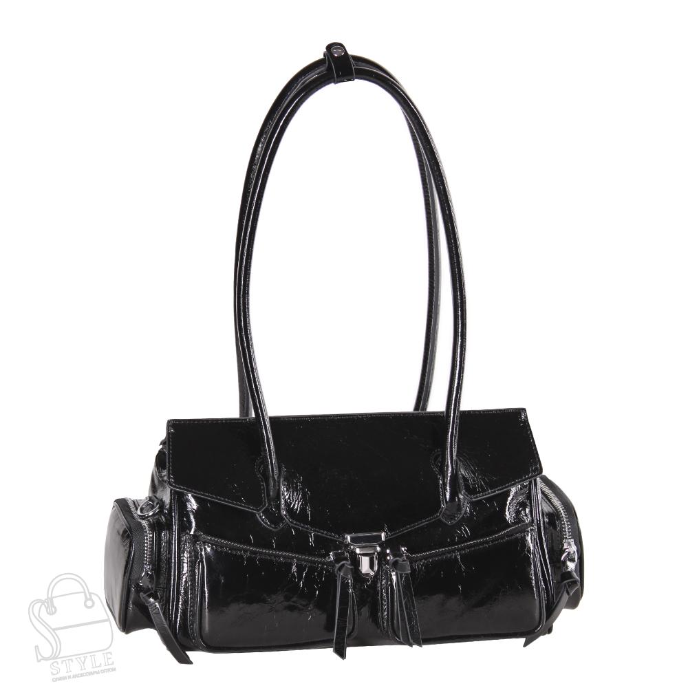 Сумка женская кожаная 3350Q black Polina&Eiterou в Новосибирске