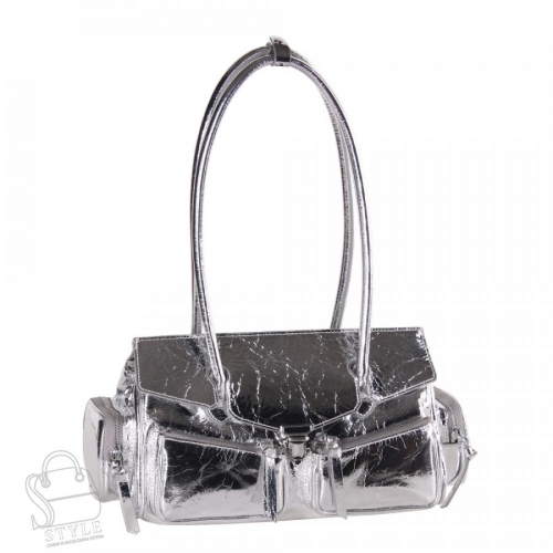 Сумка женская кожаная 3350Q silver Polina&Eiterou