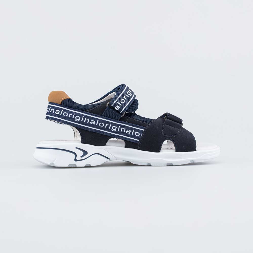 синий туфли летние дошкольные Комбинирован.