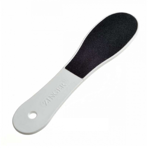Zinger Тёрка педикюрная двусторонняя абразивная / Classic RA-02, 100/180 грит, белый