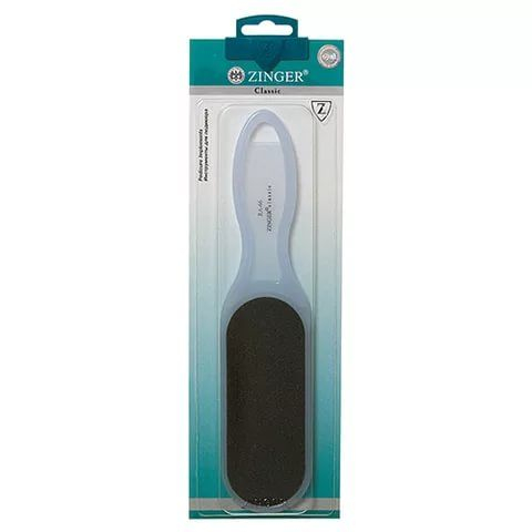 Zinger Тёрка педикюрная двусторонняя абразивная / Classic RA-66, 100/180 грит, белый