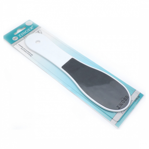 Zinger Тёрка педикюрная двусторонняя абразивная / Classic RA-02, 100/180 грит, белый