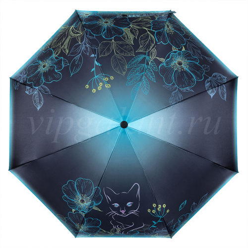 Зонт женский складной Caplier 3898 Love of cats