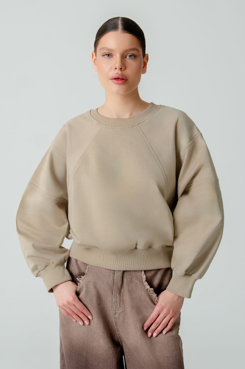 Арт. 15110/5 Свитшот женский укороченный one size (42-50)