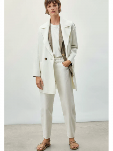 Пальто Massimo Dutti 654 белый