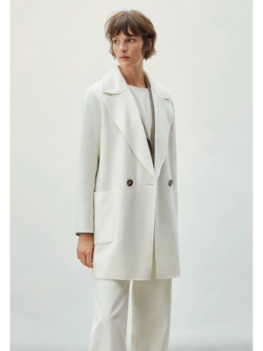 Пальто Massimo Dutti 654 белый