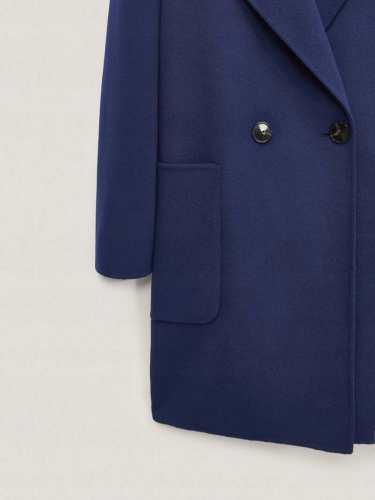 Пальто Massimo Dutti 654 синий