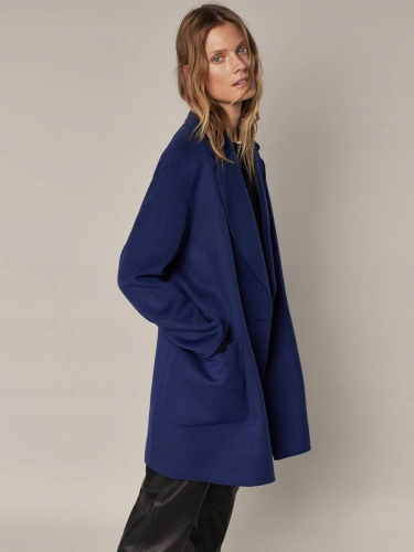 Пальто Massimo Dutti 654 синий