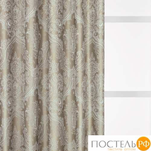 DAILY by T МАНИСА кор/бирюз Штора на шт.ленте 200х270-1пр.,плстр.