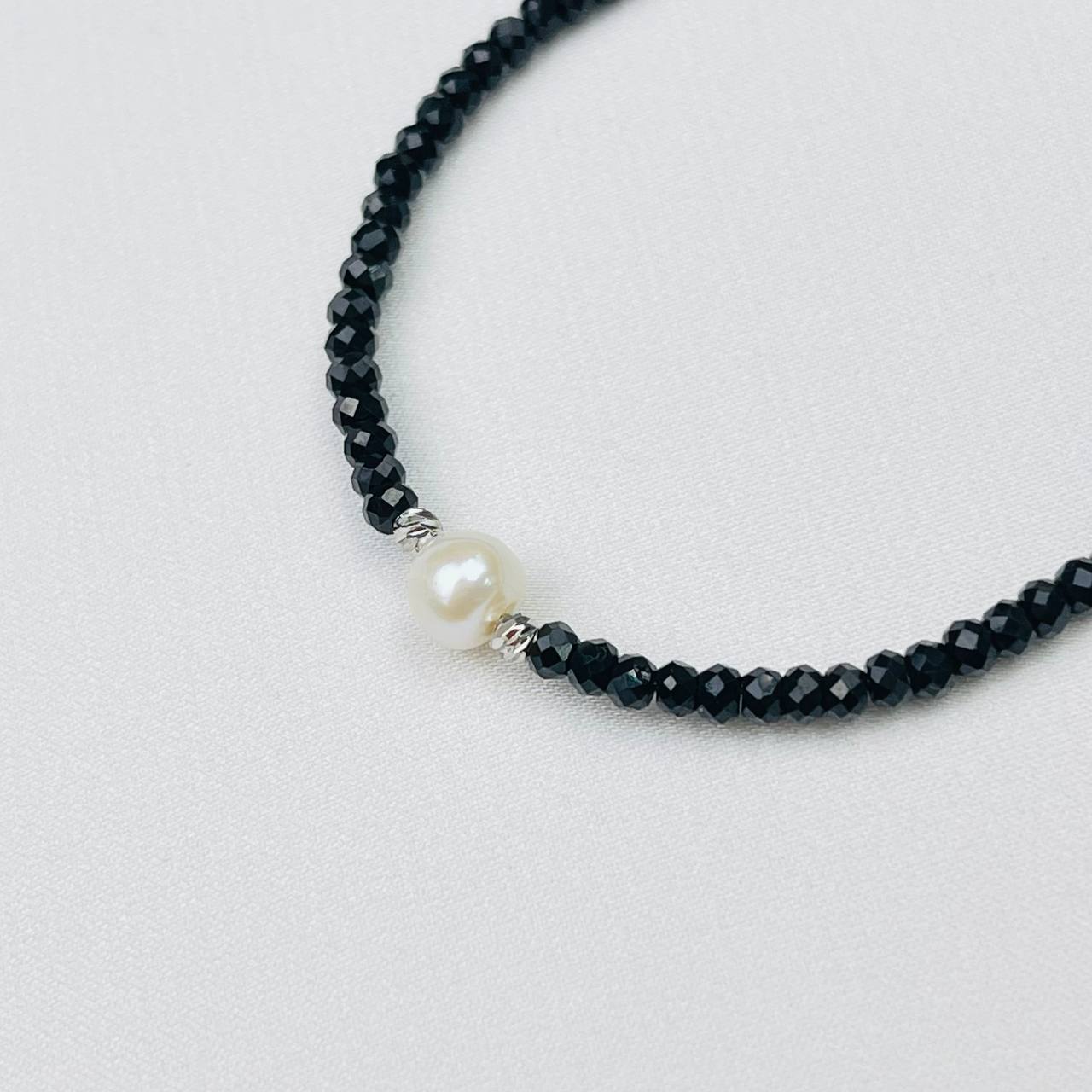 Радуга Самоцветов Браслет из Шпинели и Жемчуга