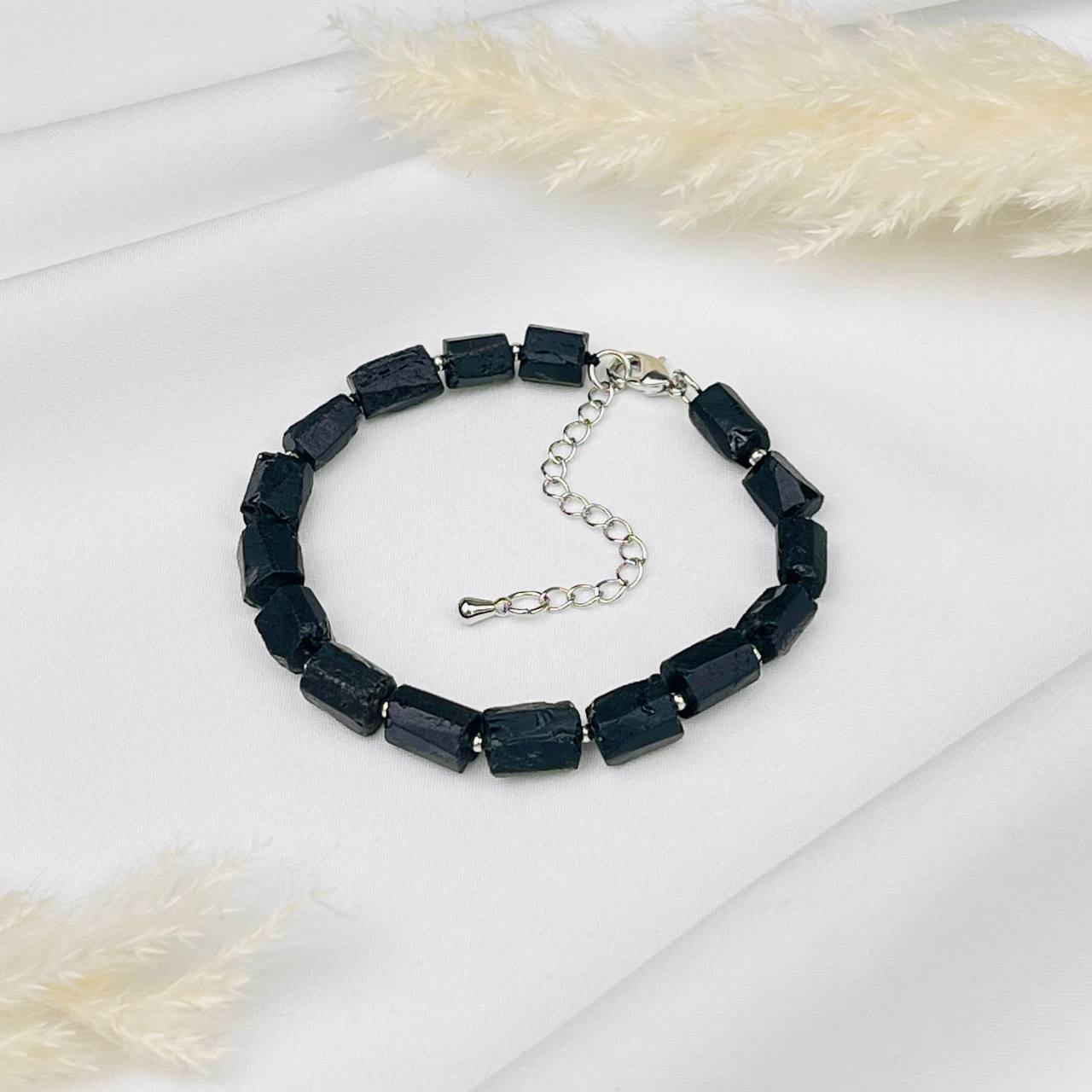 Радуга Самоцветов Браслет из черного Турмалина (Шерл)