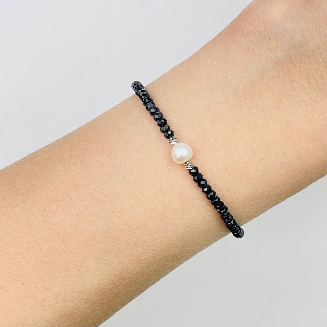 Радуга Самоцветов Браслет из Шпинели и Жемчуга