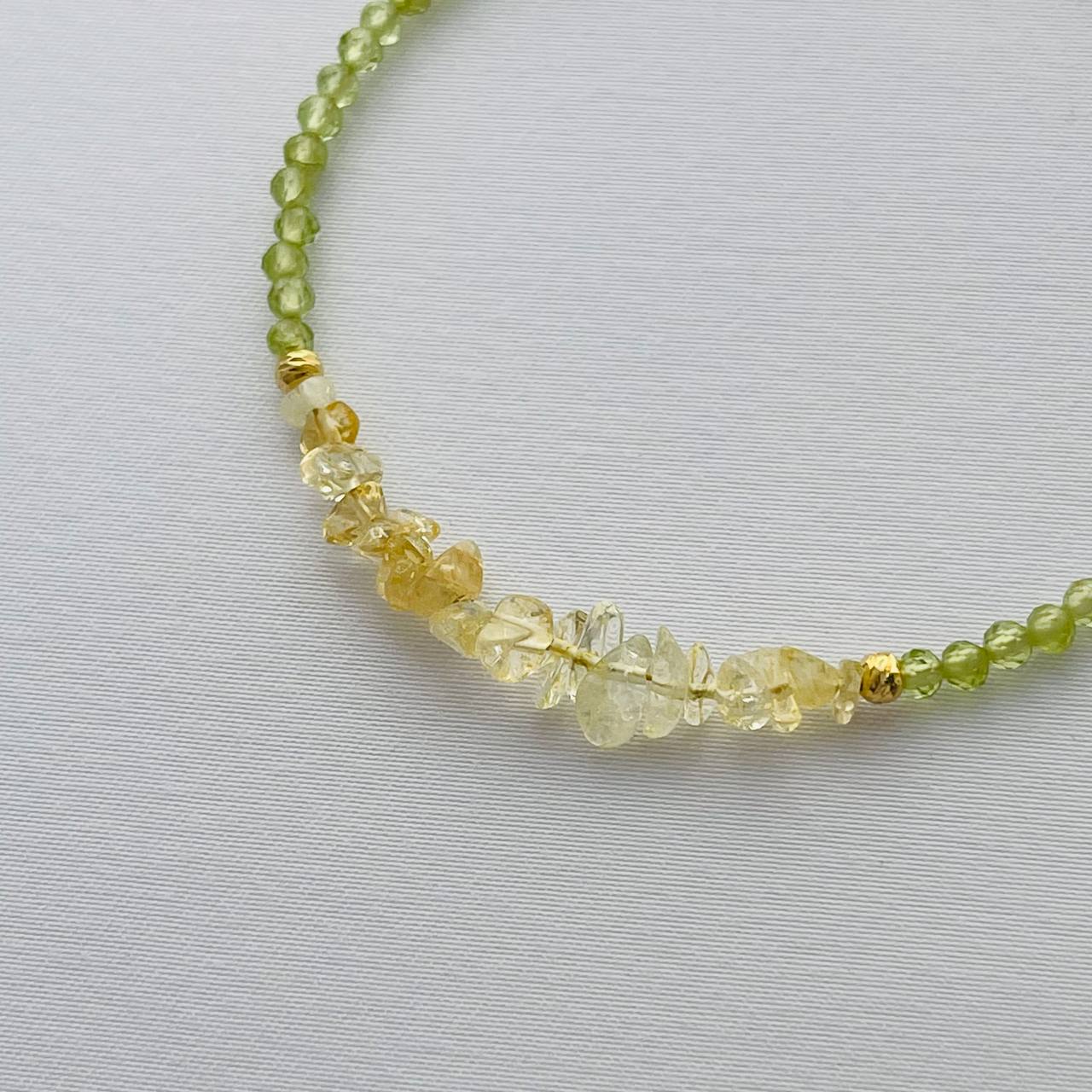 Радуга Самоцветов Браслет из Хризолита с Цитрином