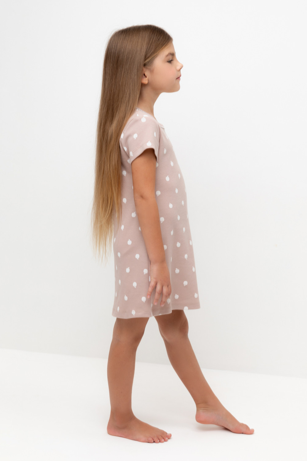 Crockid Сорочка К 1156 кофейный, маленькие яблочки Crockid