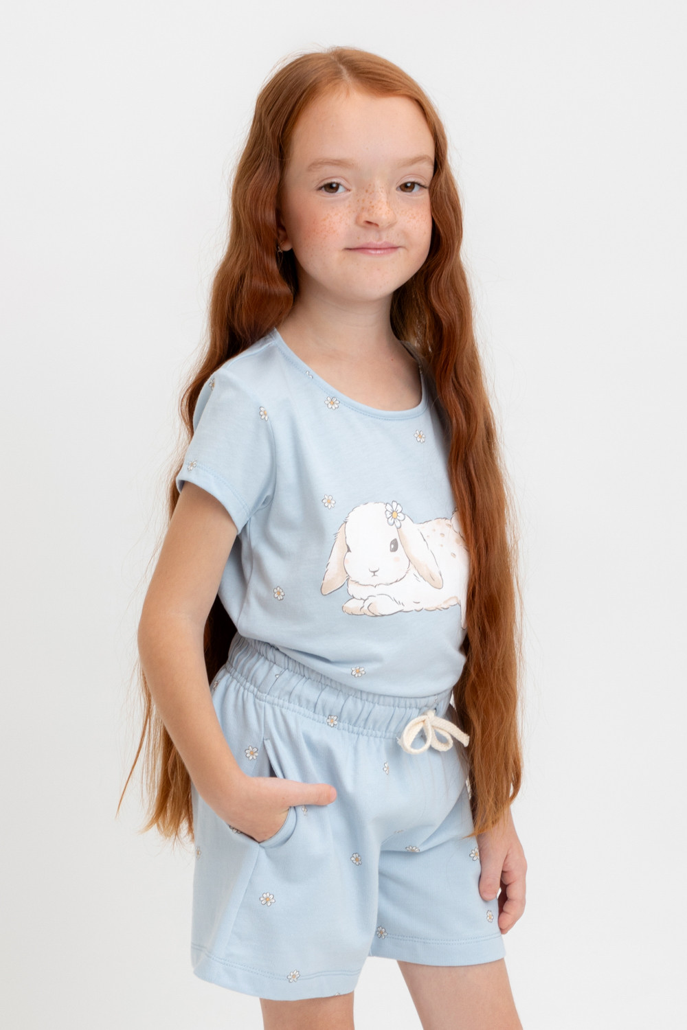 Crockid Фуфайка КР 302748-1 голубой, любимые ромашки к563 Crockid