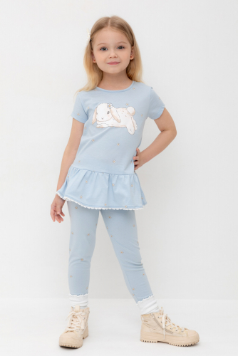 Crockid Брюки КР 4074-1 голубой, любимые ромашки к563 Crockid