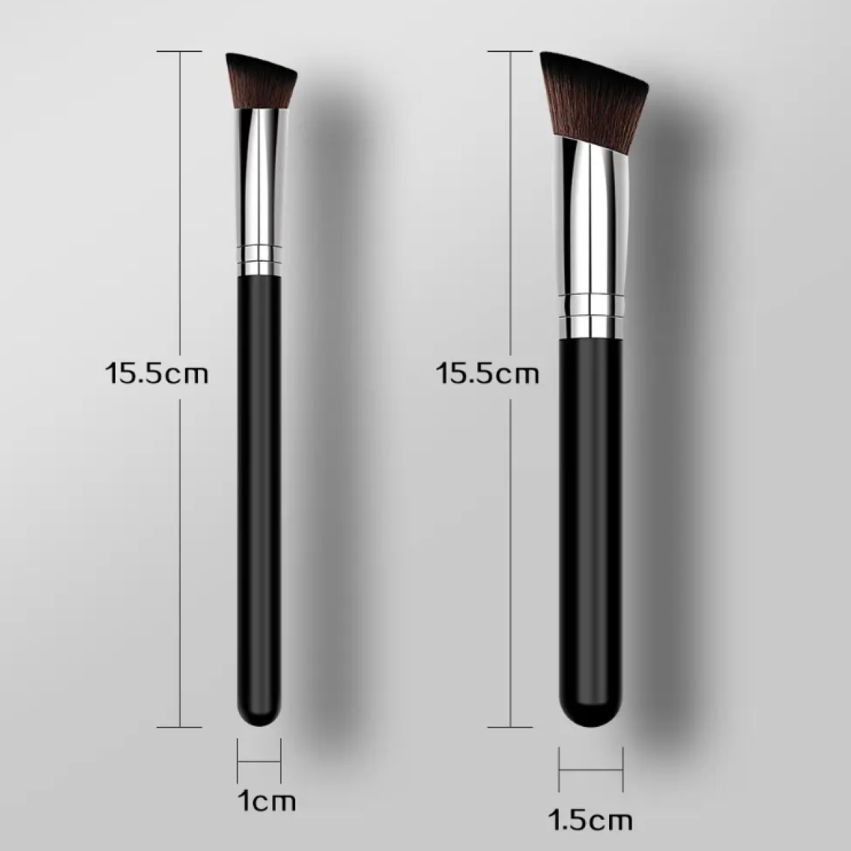 Kristaller Профессиональная треугольная кисть для макияжа средняя / Beauty Brush, черный