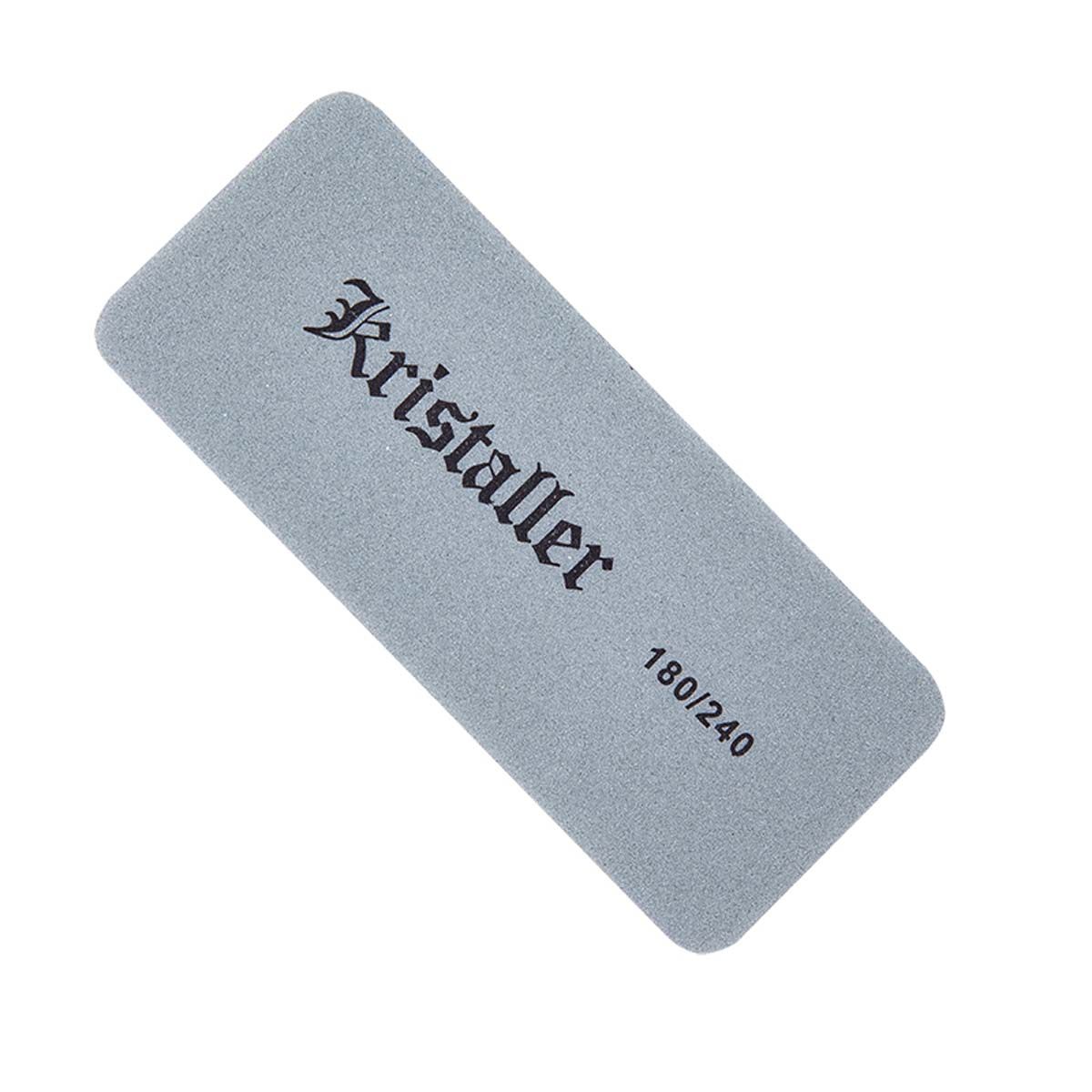 Kristaller Бафик для ногтей прямоугольник 180/240 грит, серый, 1 шт.