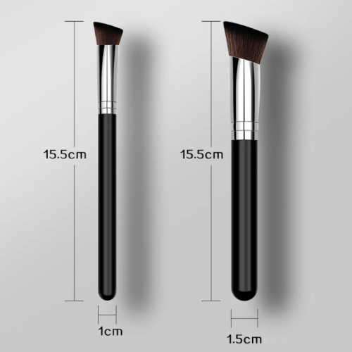 Kristaller Профессиональная треугольная кисть для макияжа средняя / Beauty Brush, черный
