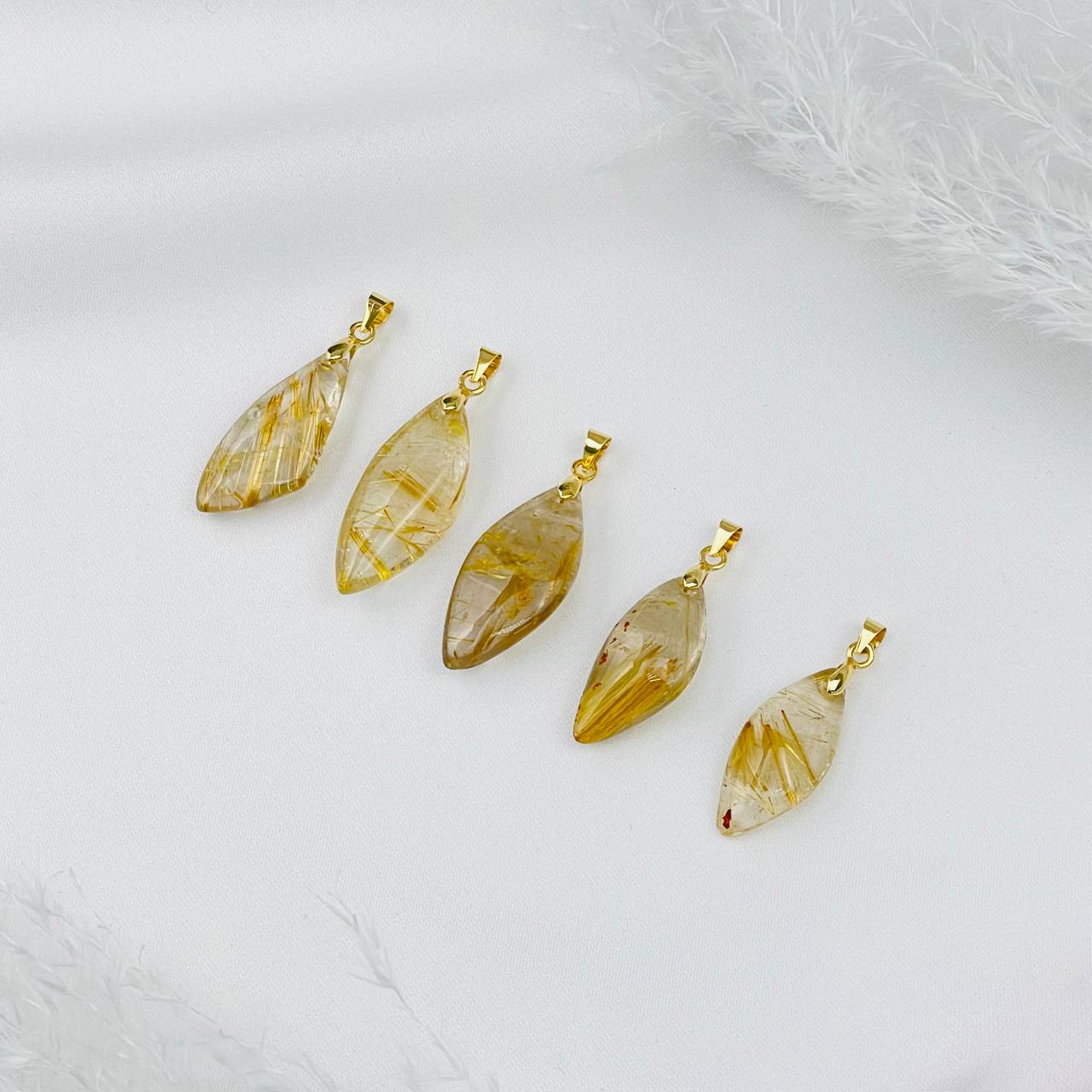 Радуга Самоцветов Кулон из Рутилового кварца (Волосатик)