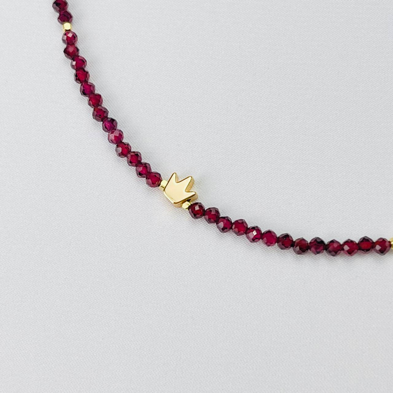 Радуга Самоцветов Бусы детские из Граната и Жемчуга