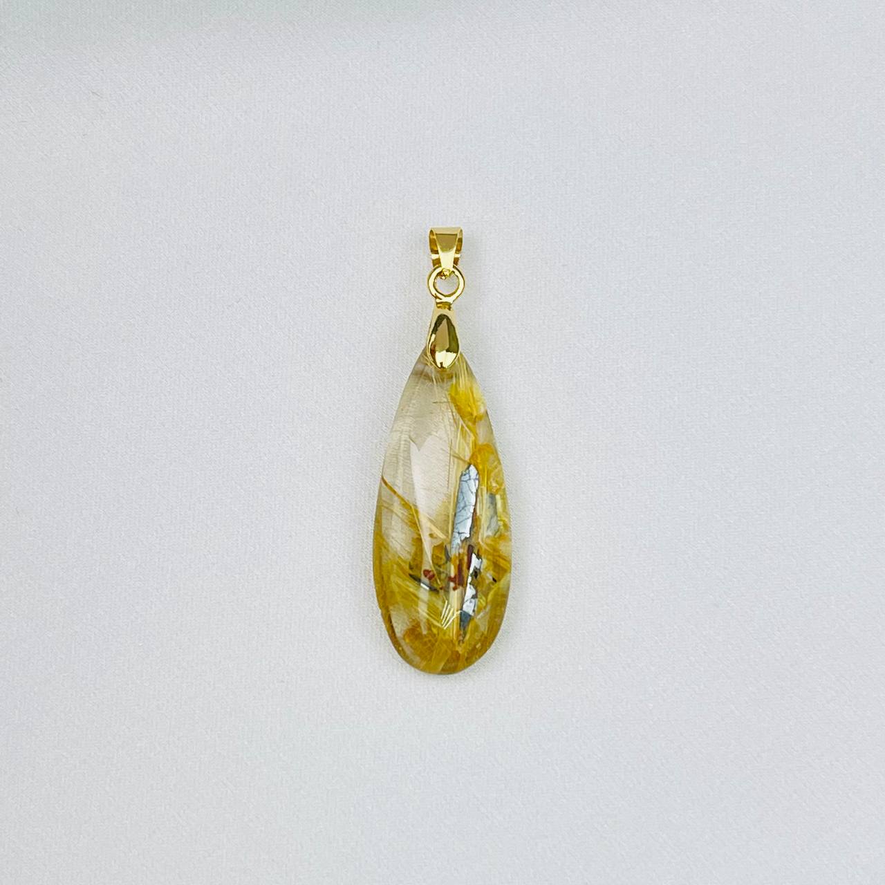 Радуга Самоцветов Кулон из Рутилового кварца (Волосатик)