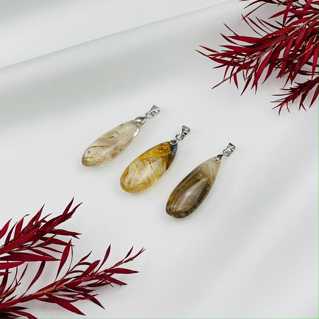 Радуга Самоцветов Кулон из Рутилового кварца (Волосатик)