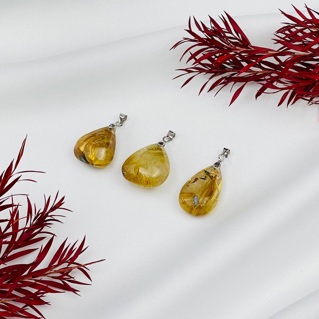 Радуга Самоцветов Кулон из Рутилового кварца (Волосатик)